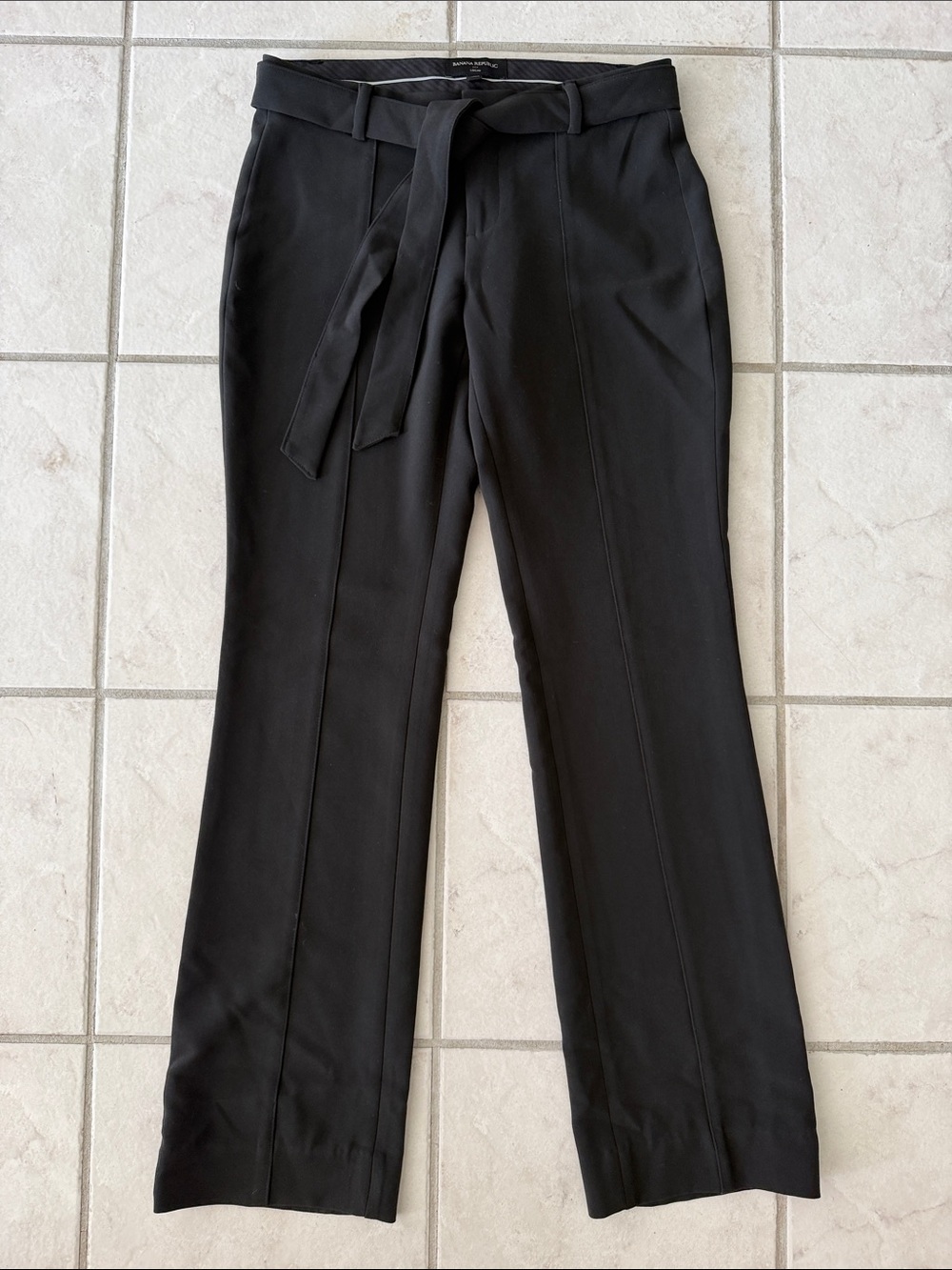 Banana Republic size 2 Black Tie-Waist Trousers - Women